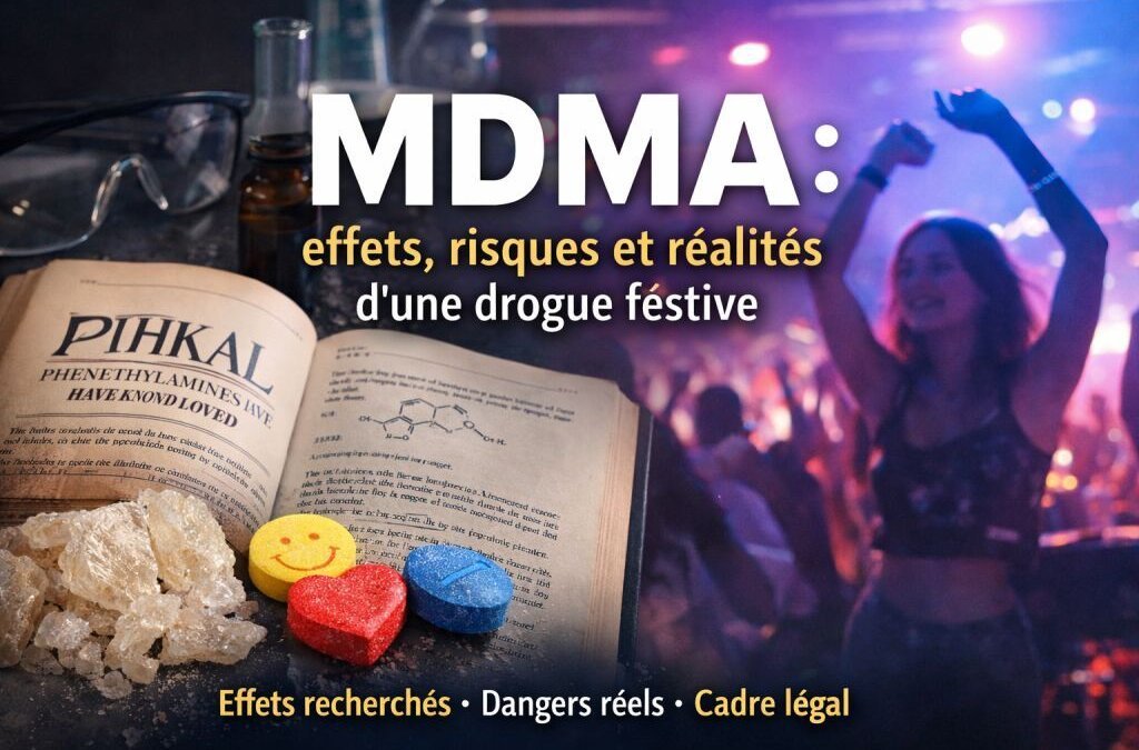 MDMA : effets, dangers, usages et réalité d’une drogue empathogène