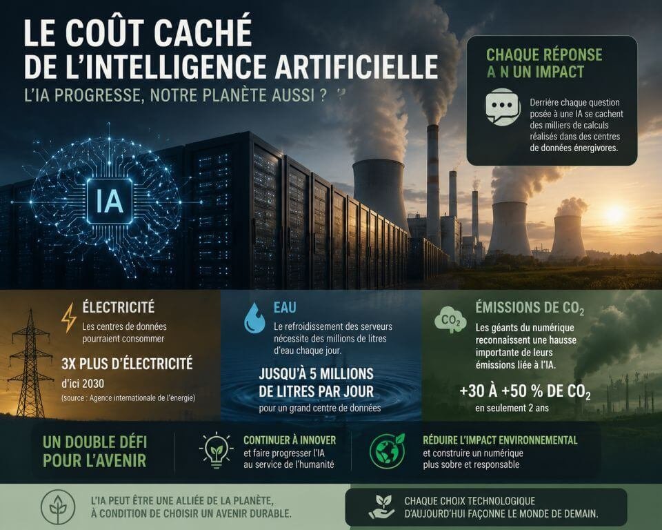 consommation de IA impact environnemental de l'intelligence artificielle