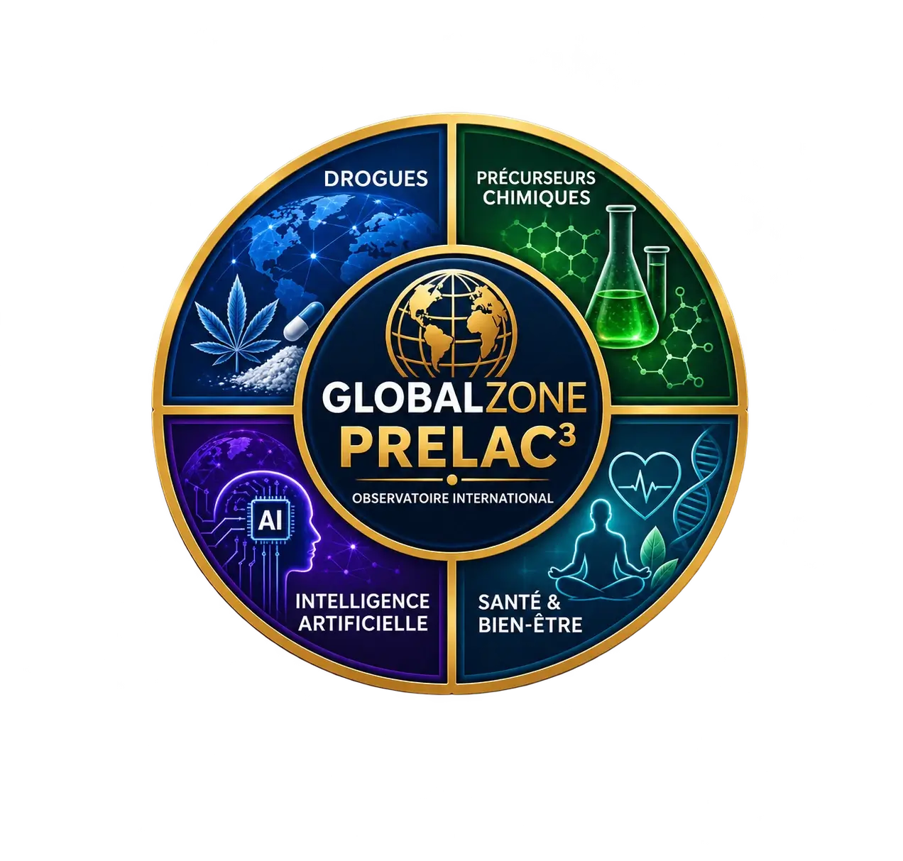 globalzone_embleme_v3 logo de Globalzone indiquant les 4 univers du site